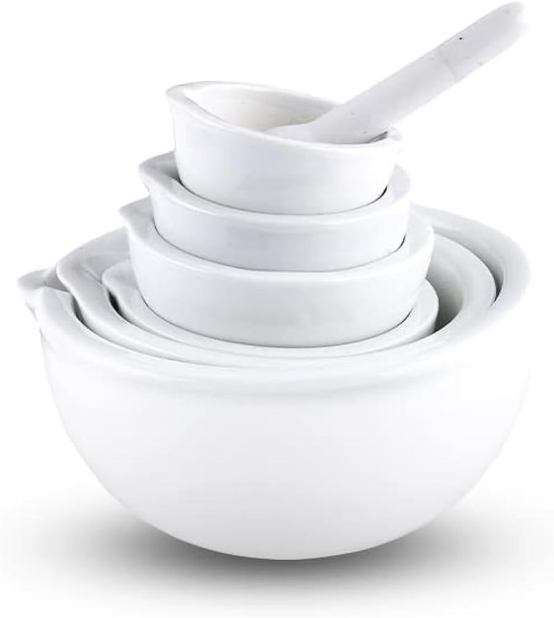 Yeehtech Mortar And Pestle, Spice Crusher, Ceramic Mixing Grinding Bowl, Pepper Mill Mortar Pestle, Garlic Grinder, Pharmacy Herbs Bowl Mill Crusher DIY Kitchen- 2.36 inch - Image 1